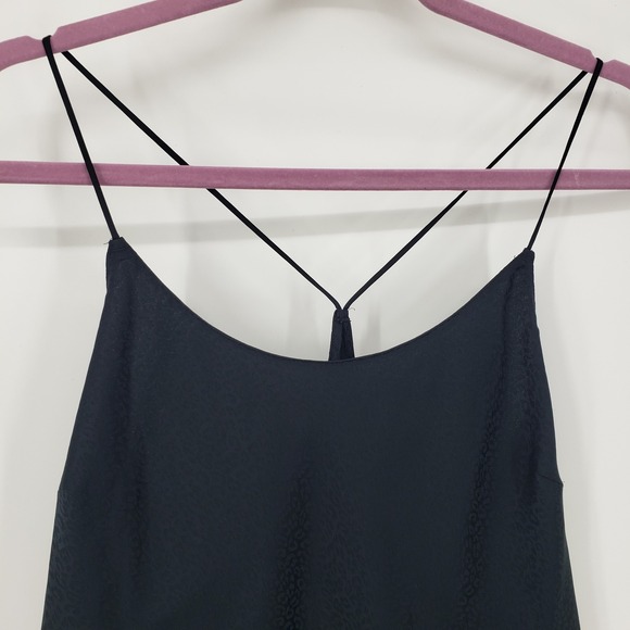 Victorias Secret Leopard Animal Print Satin Cami Tank Top L Camisole Black Sexy - Picture 7 of 11